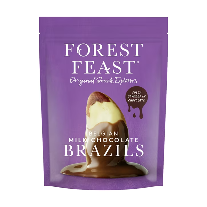 Forest Feast Belgian Milk Chocolate Brazils 120g | London Grocery
