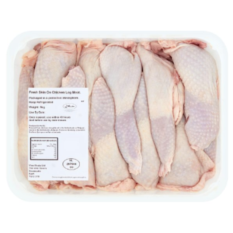 Fresh Skin On Chicken Leg Meat 5kg x 2 Packs | London Grocery
