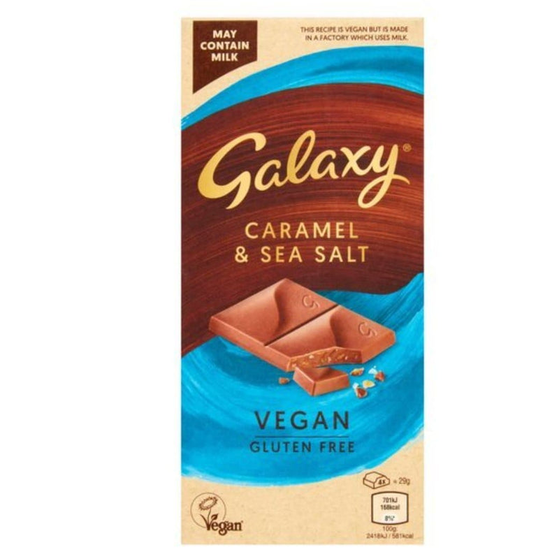 Galaxy Vegan Caramel & Sea Salt Bar 100gr-London Grocery