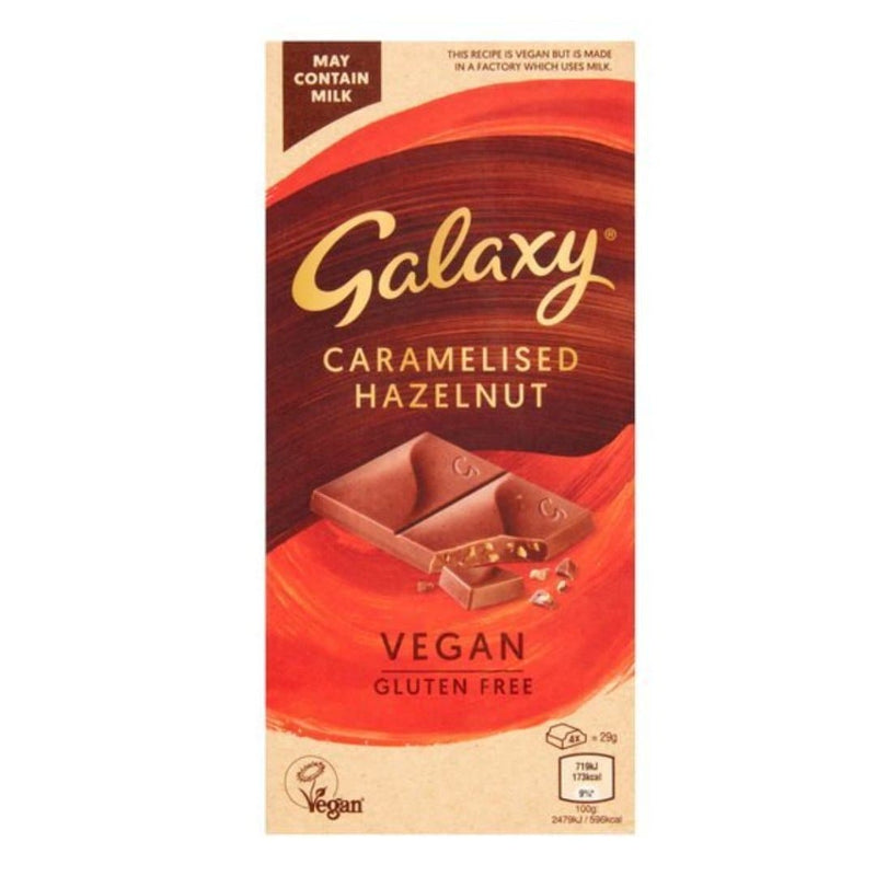 Galaxy Vegan Caramelised Hazelnut Bar 100gr-London Grocery