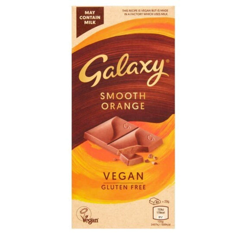 Galaxy Vegan Smooth Orange Bar 100gr-London Grocery
