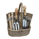 Small Antique Wash Deluxe Garden Tool Basket | London Grocery