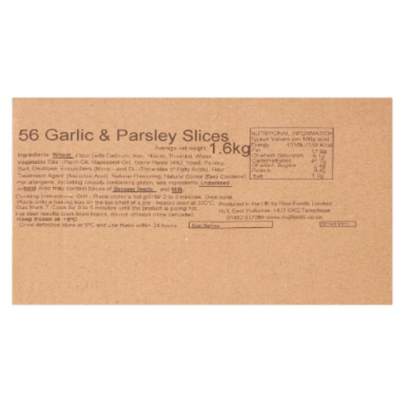 Garlic & Parsley Slices 1.6kg x 1 Pack | London Grocery