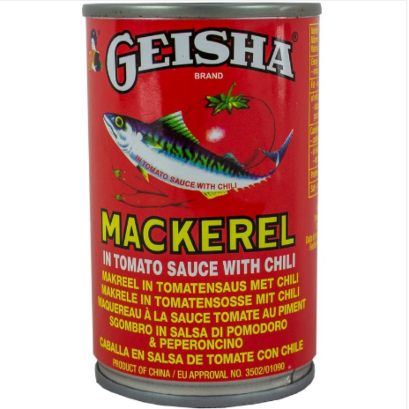Geisha Mackerel in Tomato Sauce with Chilli 12 x 425g | London Grocery
