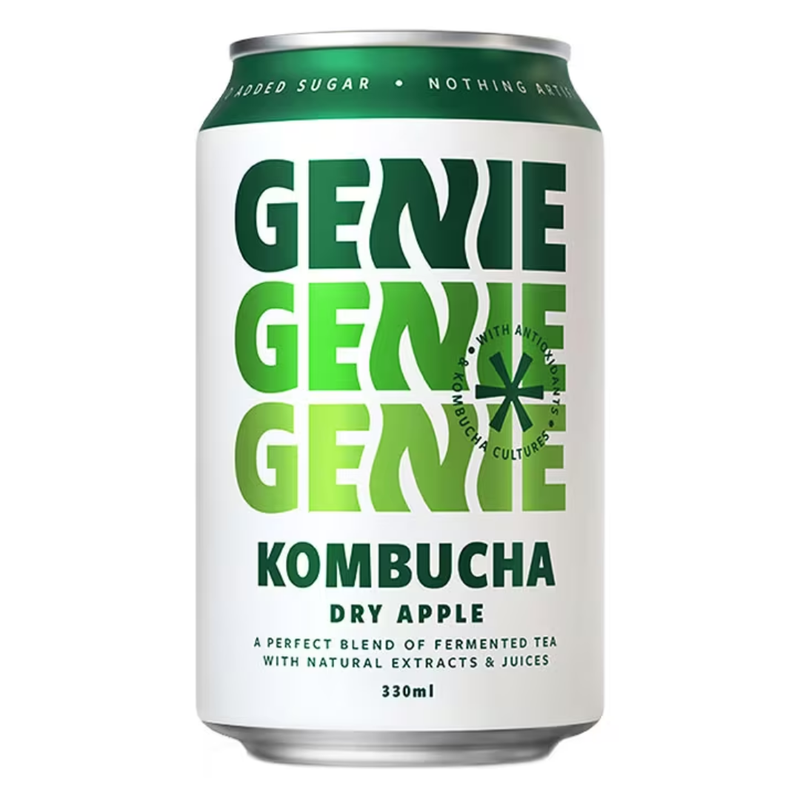 Genie Kombucha Dry Apple 330ml | London Grocery