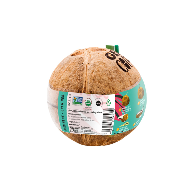 Genuine Coconut Drink & Eat Organic Coconut x Pack of 4 - London Grocery