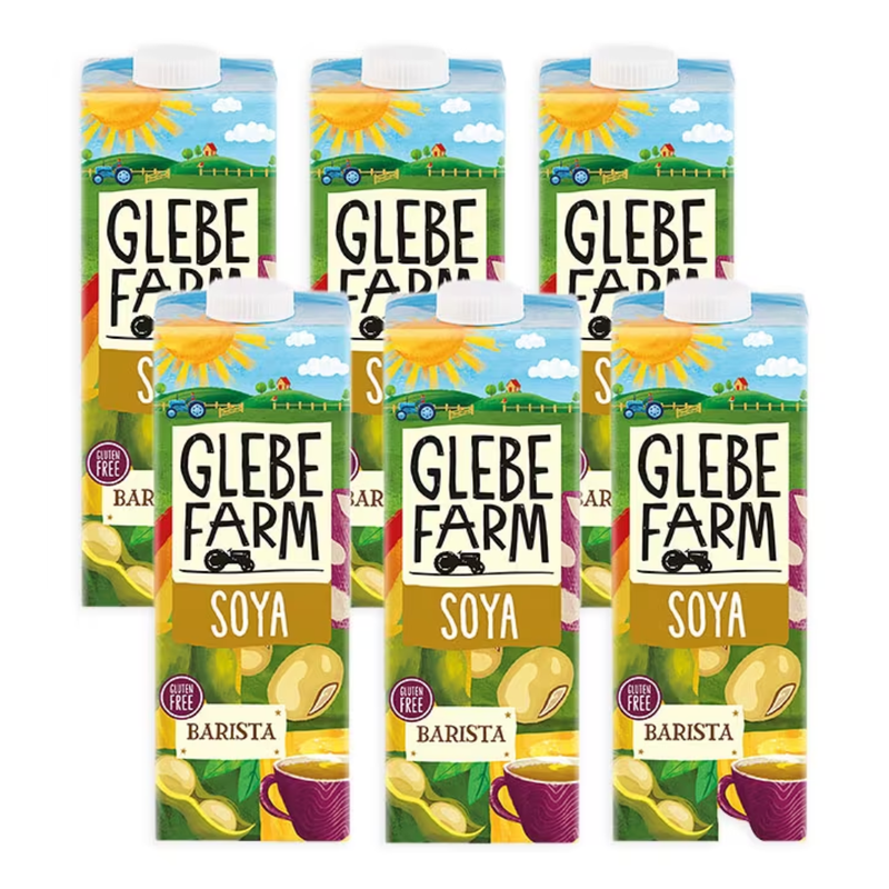 Glebe Farm Soya Drink Sweetened Barista Style 6 x 1L | London Grocery