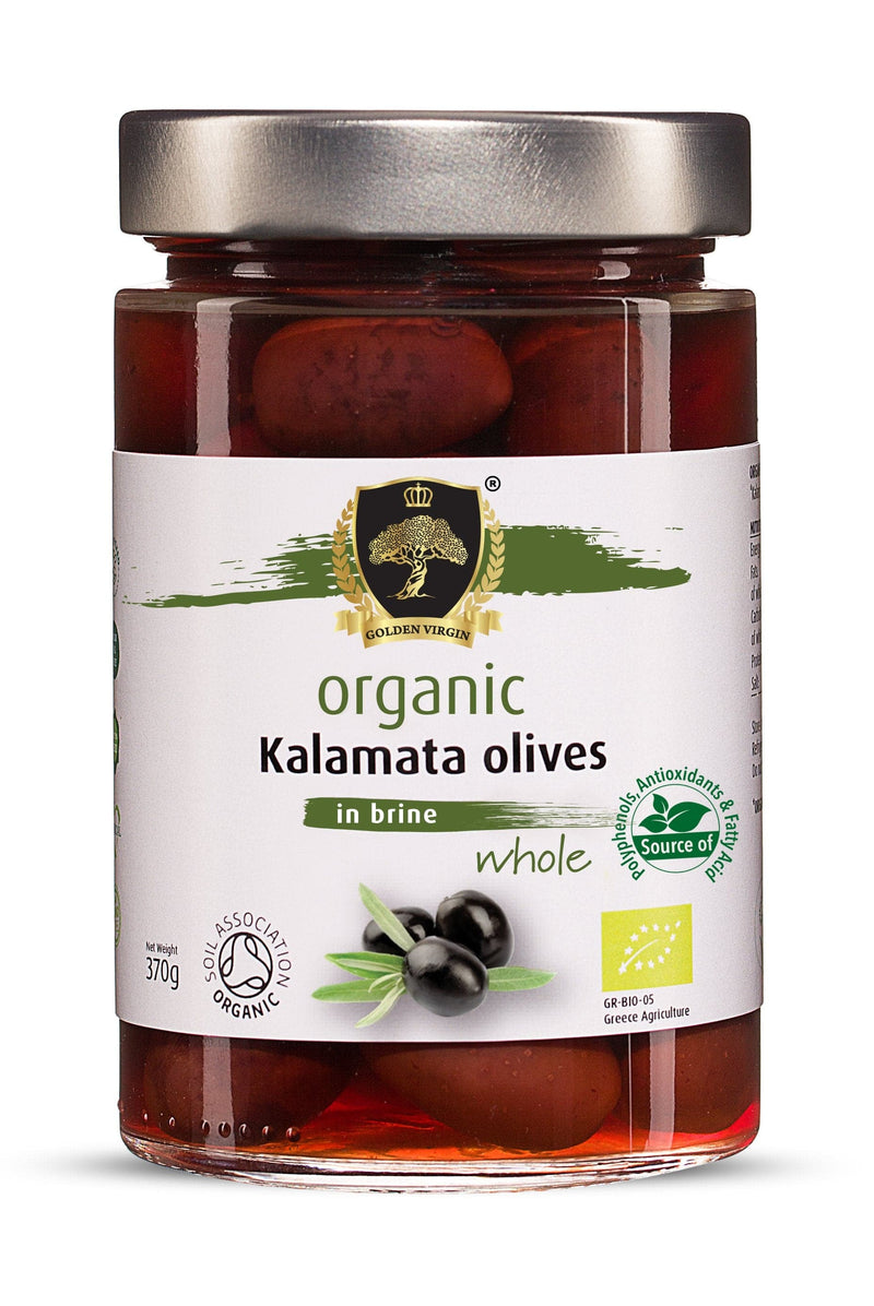 Golden Virgin Organic Kalamata Olives 370G-London Grocery