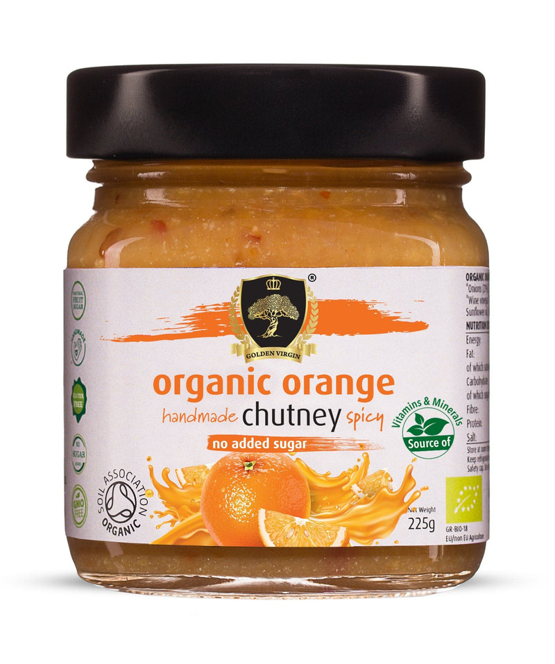 Golden Virgin Organic Orange Chutney 225G-London Grocery