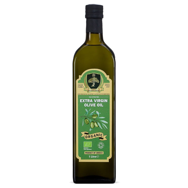Golden Virgin Organic Extra Virgin Olive Oil 1Lt-London Grocery