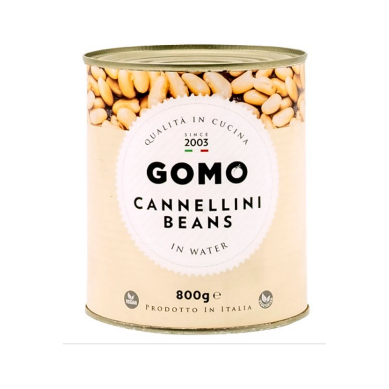 Gomo Cannellini Beans in Water 800g x 6 cases  - London Grocery