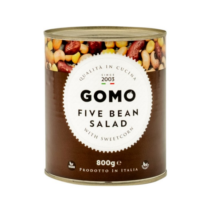 Gomo Five Bean Salad with Sweetcorn 800g x 6 cases  - London Grocery
