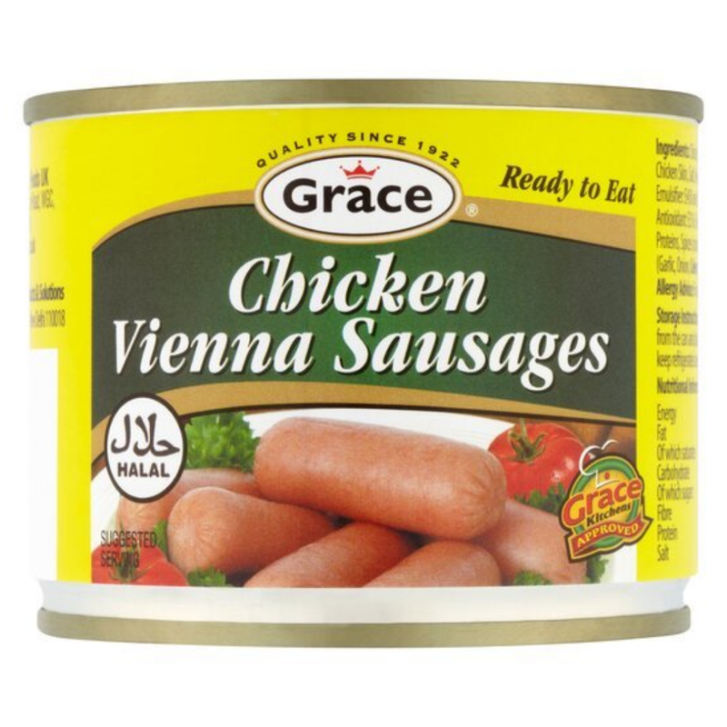 Grace Halal Chicken Vienna Sausages 200gr-London Grocery