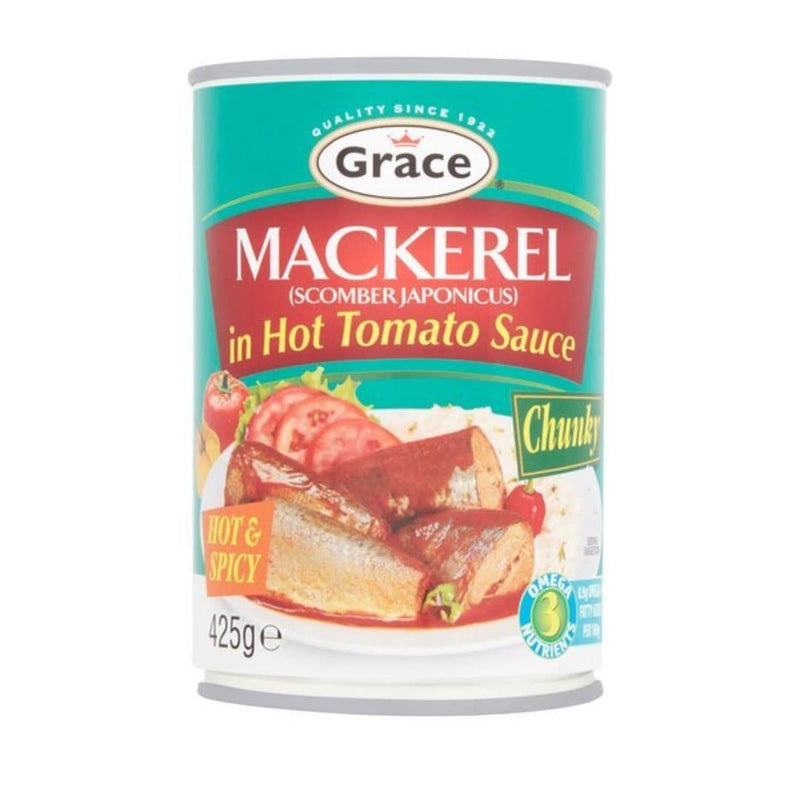 Grace Mackerel Tomato Sauce Hot & Spicy 425gr-London Grocery