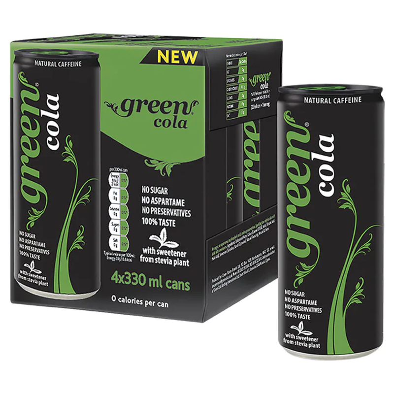 Green Cola Drink 4x 330ml | London Grocery