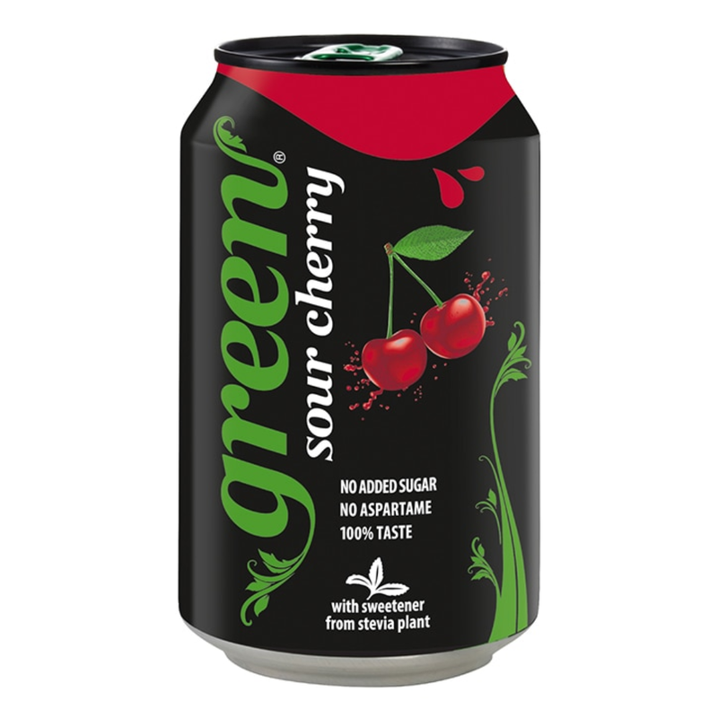 Green No Added Sugar Sour Cherry 330ml | London Grocery
