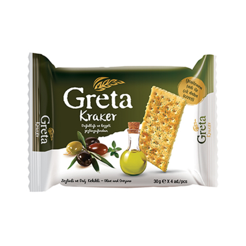 Greta Olive and Oregano Crackers 120gr -London Grocery