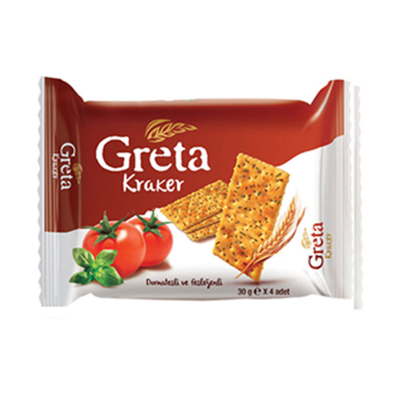 Greta Tomato and Basil Crackers 120gr -London Grocery