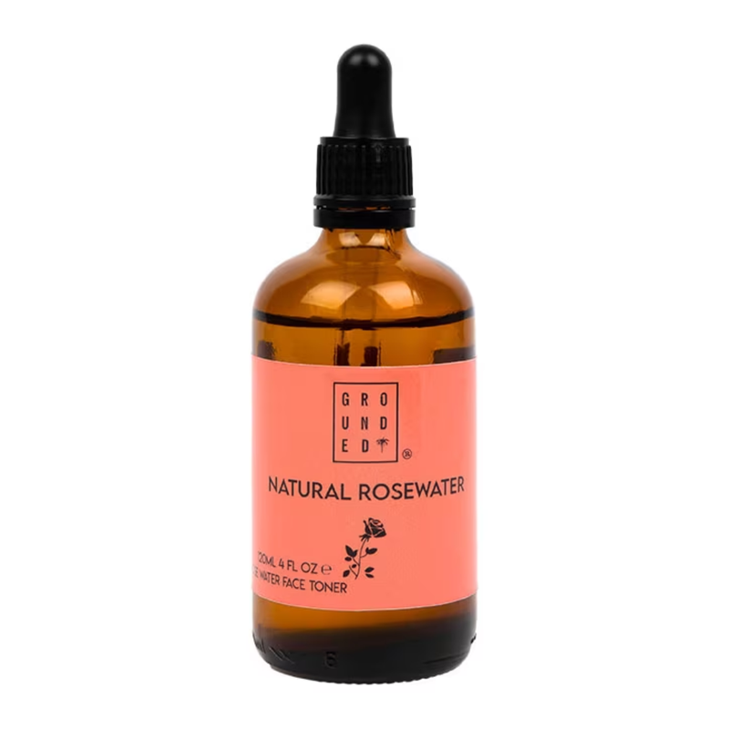 Grounded Organic Rose Water Toner 60ml | London Grocery
