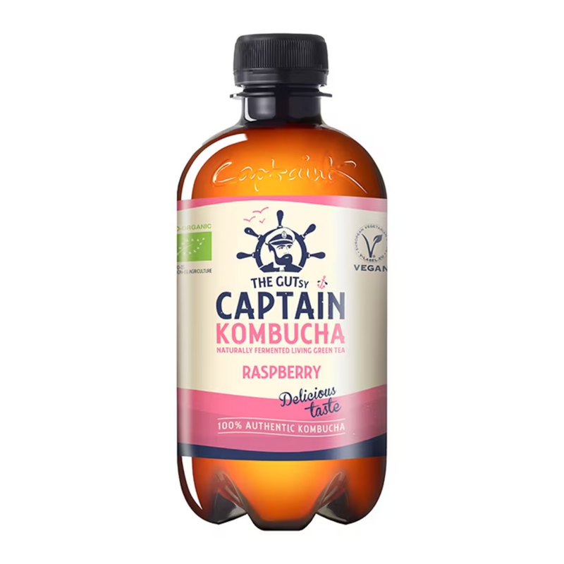 The GUTsy Captain Kombucha California Raspberry Bio-Organic Drink 400ml | London Grocery