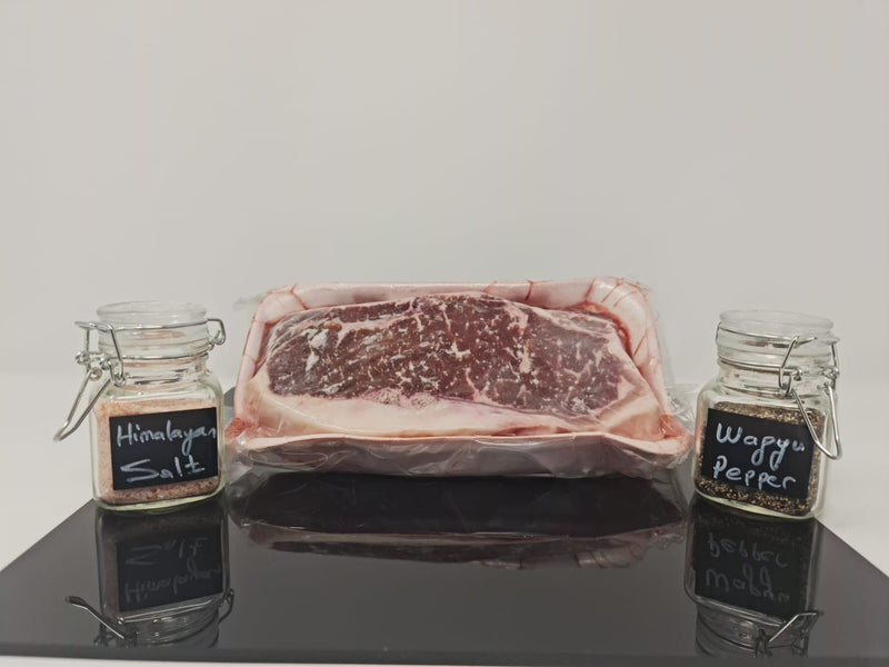 Halal Australian Wagyu Sirloin Steak 500gr | F1 Grade | Wagyu Pepper & Himalayan Salt Gift - London Grocery