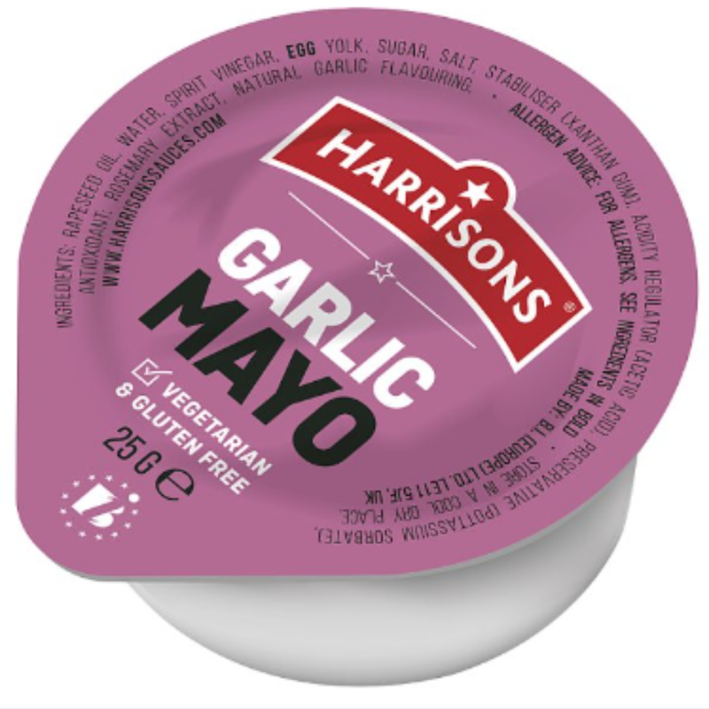 Harrisons Garlic Mayo Dip Pots 100 x 25g x 1 - London Grocery