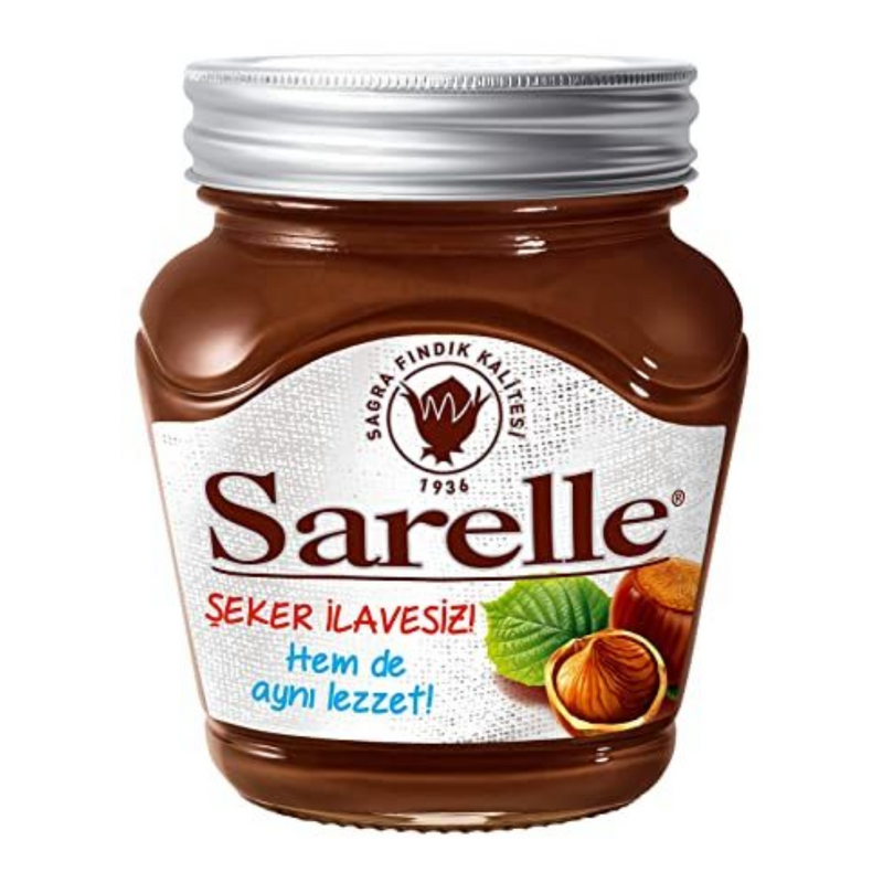 Sarelle Hazelnut Spread No Sugar Added 350gr -London Grocery