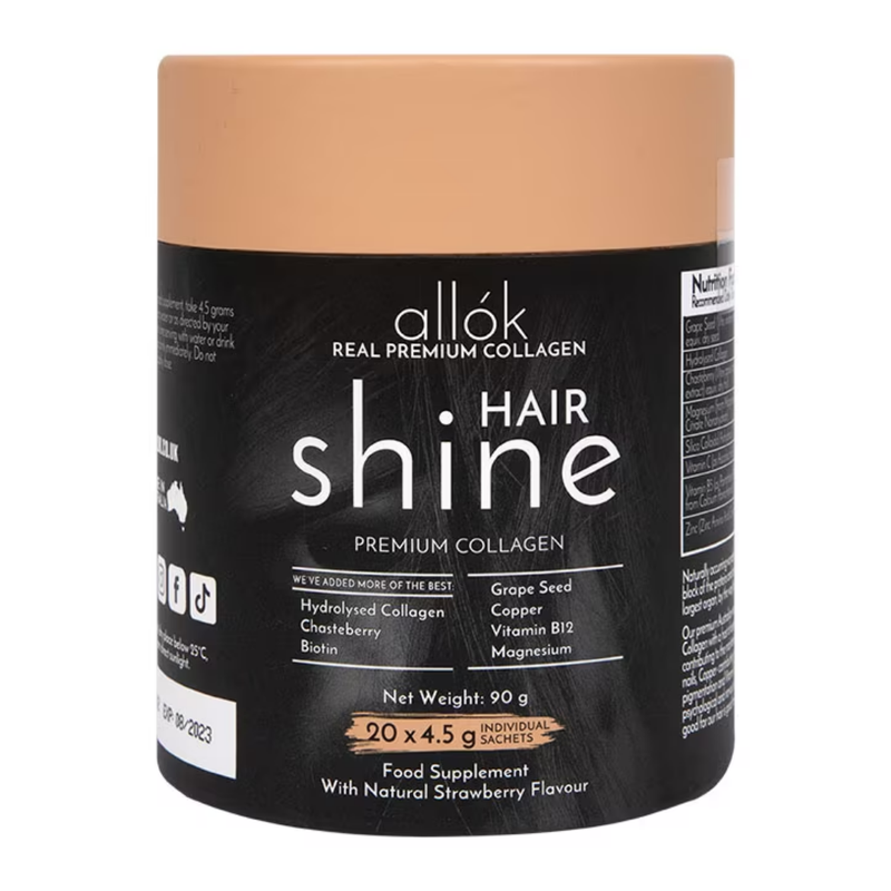 allók Hair Shine Premium Collagen Powder 20 Sachets | London Grocery