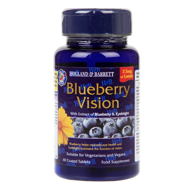 Holland & Barrett Blueberry Vision 60 Capsules | London Grocery