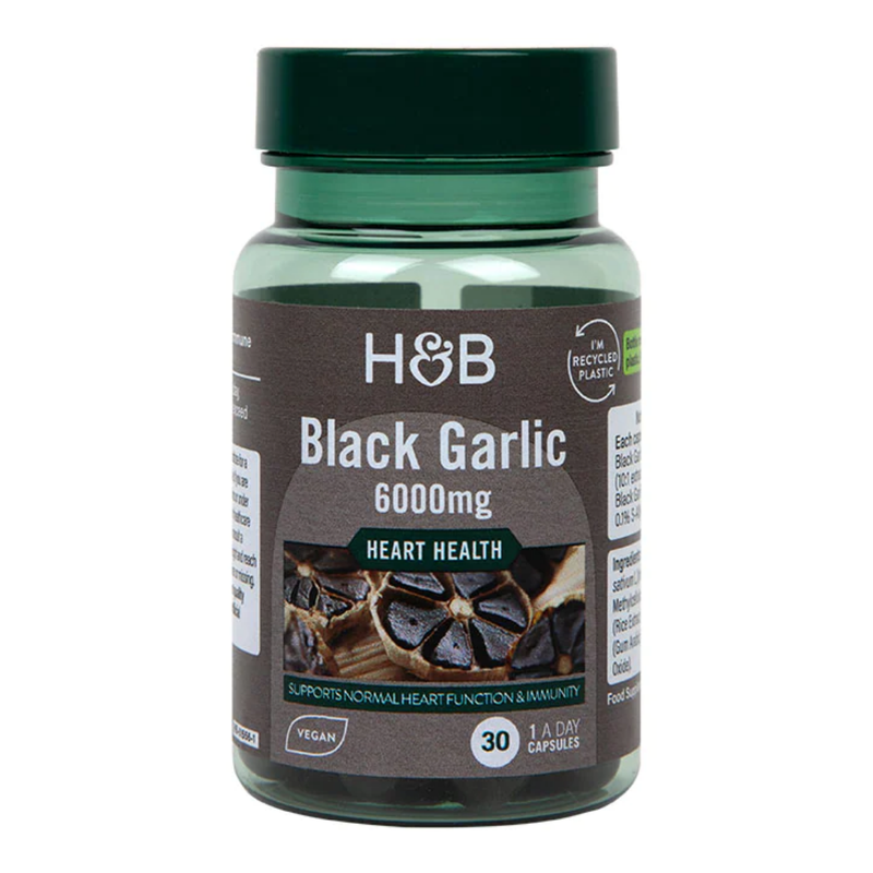 Holland & Barrett Black Garlic 6000mg 30 Capsules | London Grocery
