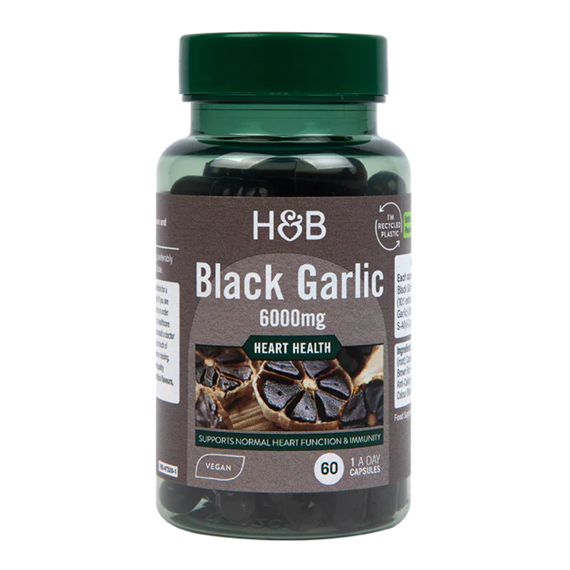 Holland & Barrett Black Garlic 6000mg 60 Capsules | London Grocery