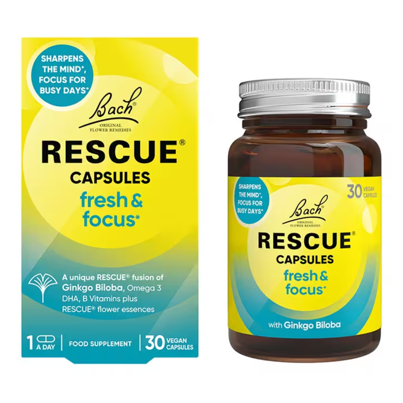 Bach RESCUE Fresh & Focus 30 Capsules | London Grocery