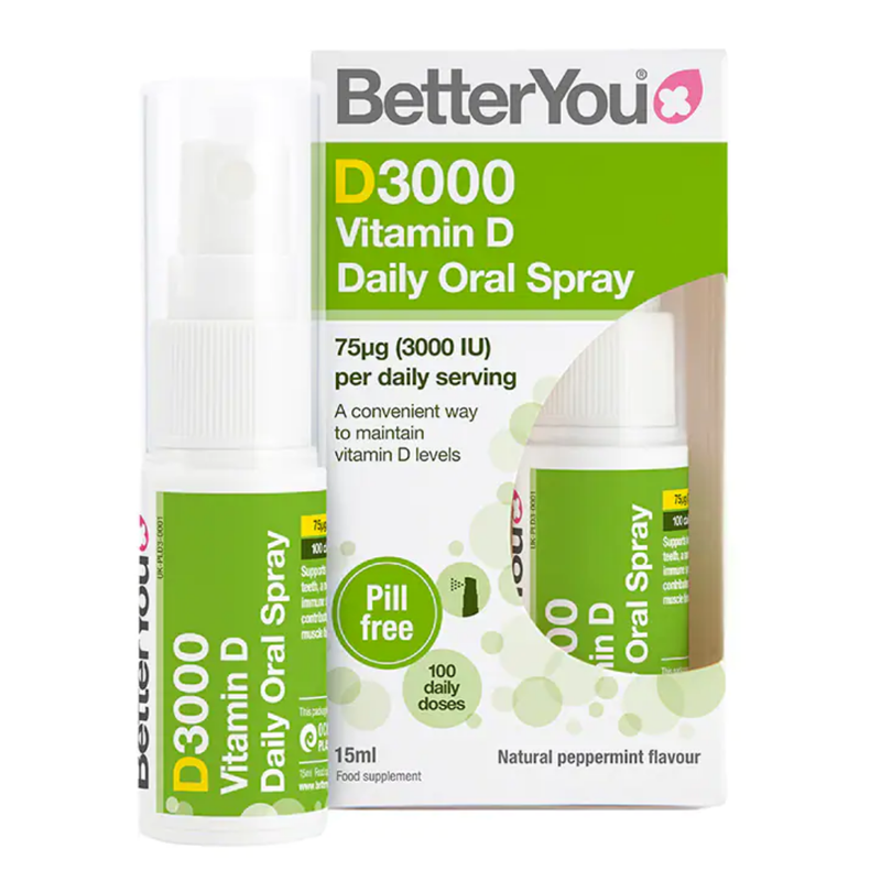 BetterYou D3000 Vitamin D Daily Oral Spray 15ml | London Grocery