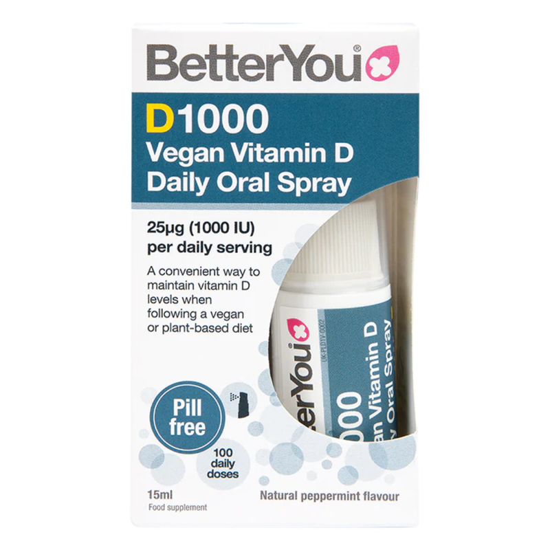 BetterYou Dlux Vegan Vitamin D Daily Oral Spray 1000IU 15ml | London Grocery