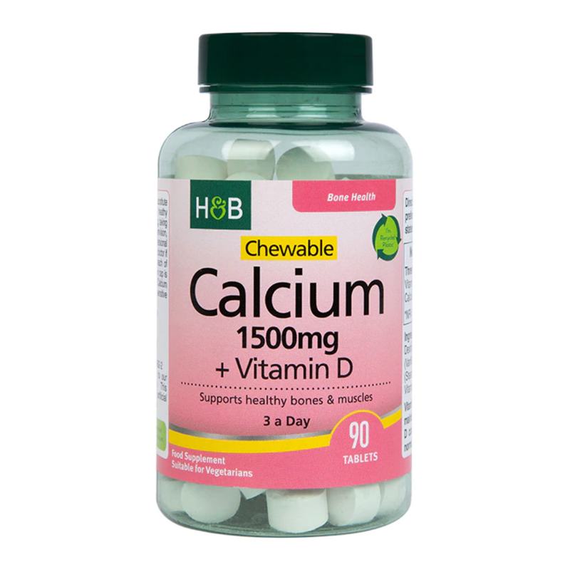 Holland & Barrett Chewable Calcium + Vitamin D 90 Tablets | London Grocery