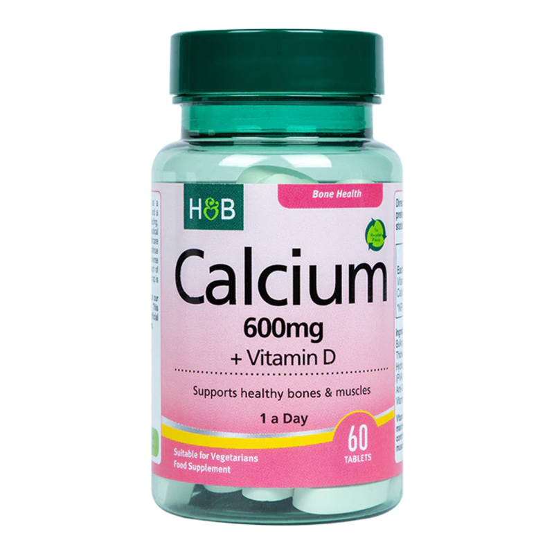 Holland & Barrett Calcium 600mg & Vitamin D 60 Tablets | London Grocery