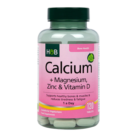 Holland & Barrett Calcium Magnesium Vitamin D & Zinc 120 Tablets | London Grocery