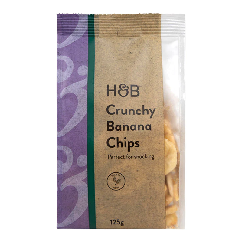 Holland & Barrett Crunchy Banana Chips 125g | London Grocery