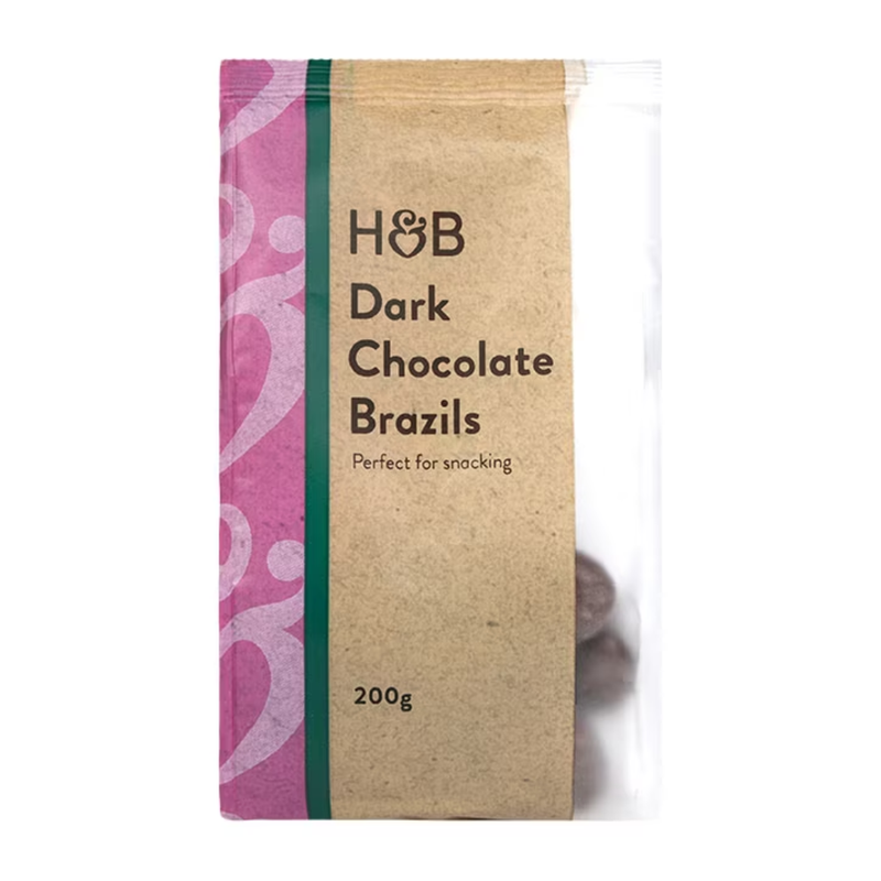 Holland & Barrett Dark Chocolate Brazils 200g | London Grocery