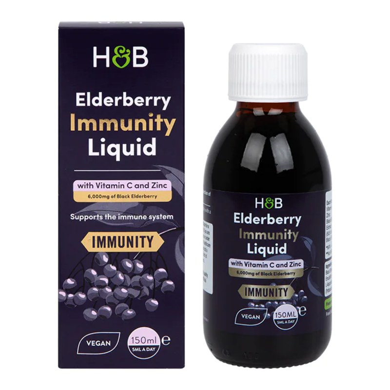 Holland & Barrett Elderberry Immunity Liquid with Vitamin C & Zinc | London Grocery