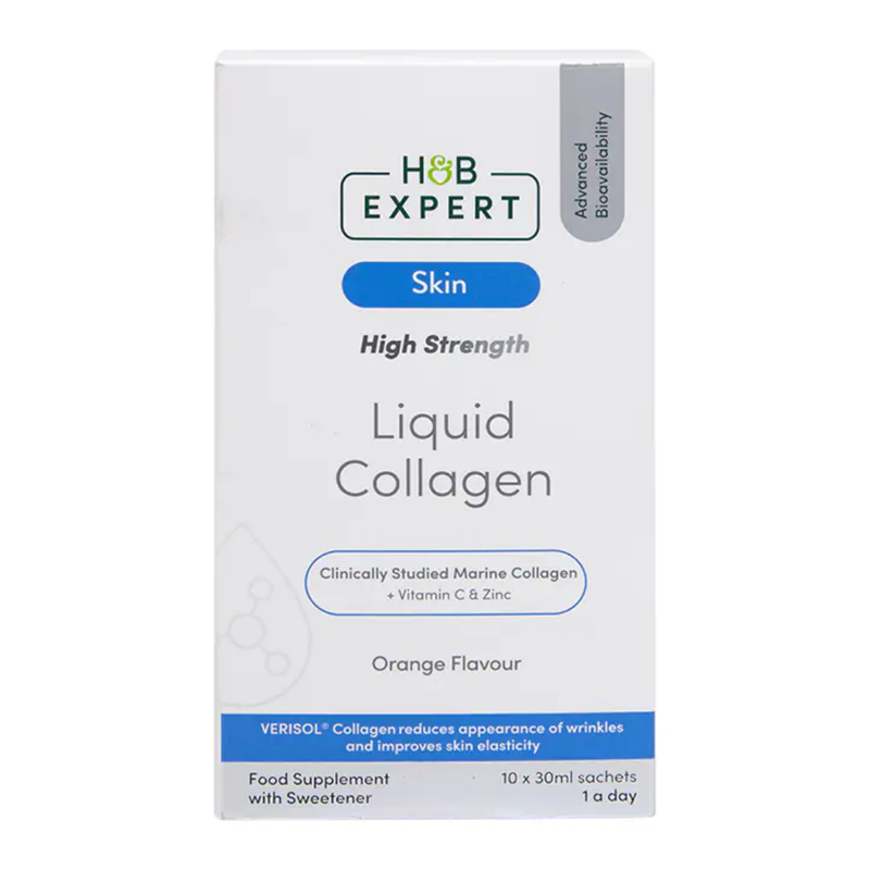 H&B Expert Marine Collagen Orange Liquid 10 Sachets | London Grocery