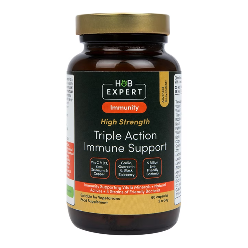 H&B Expert High Strength Triple Action Immune Support 60 Capsules | London Grocery