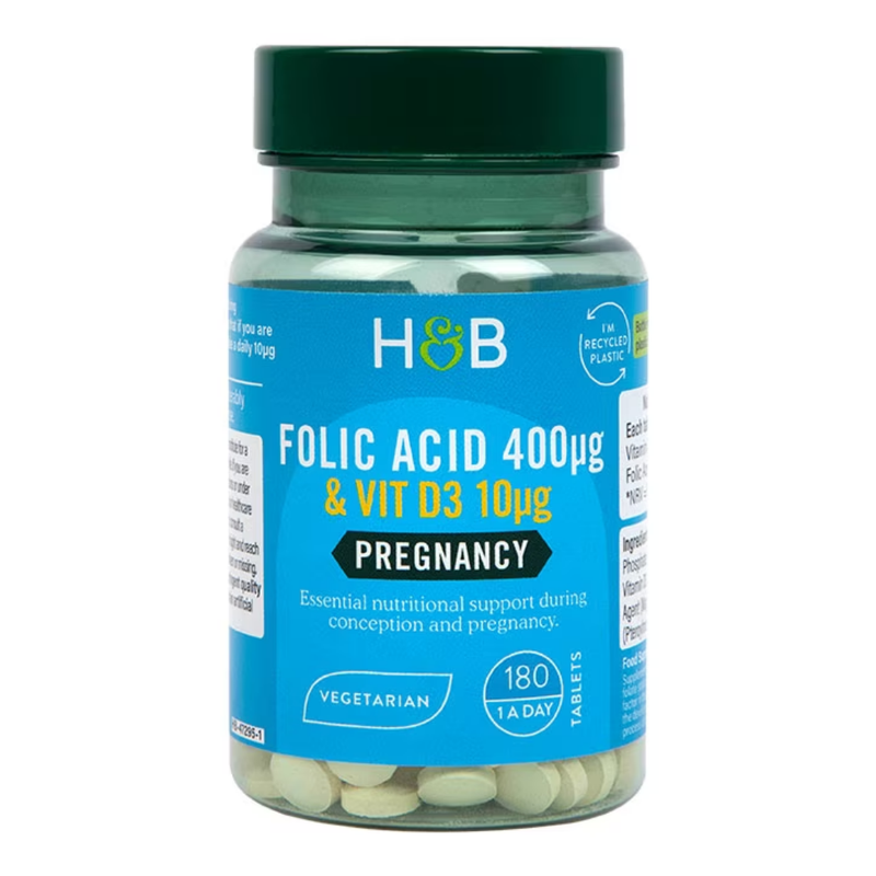 Holland & Barrett Folic Acid & Vitamin D3 180 Tablets | London Grocery