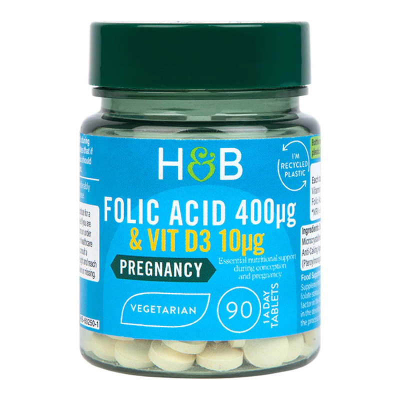 Holland & Barrett Folic Acid & Vitamin D3 90 Tablets | London Grocery
