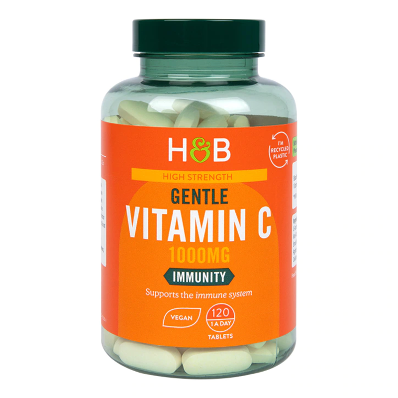 Holland & Barrett High Strength Gentle Vitamin C 1000mg 120 Tablets | London Grocery