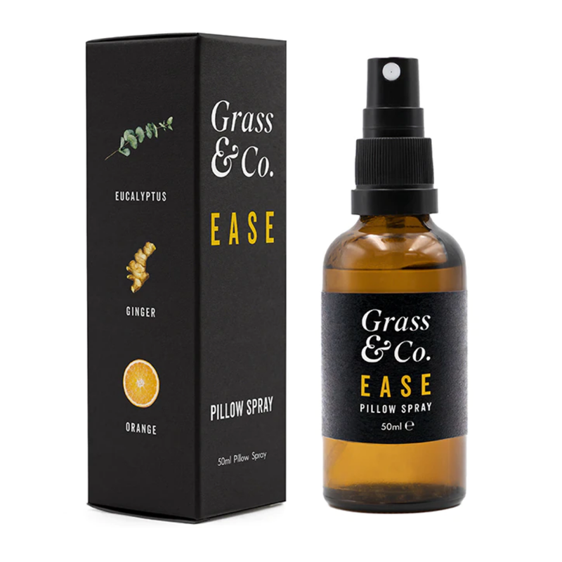 Grass & Co EASE Pillow Spray with Eucalyptus, Ginger & Orange 50ml | London Grocery