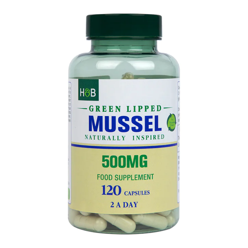 Holland & Barrett Green Lipped Mussel 500mg 120 capsules | London Grocery
