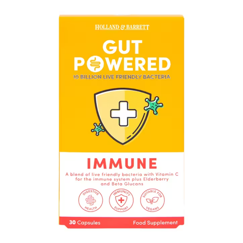 Holland & Barrett Gut Powered Immune Support 30 Capsules | London Grocery