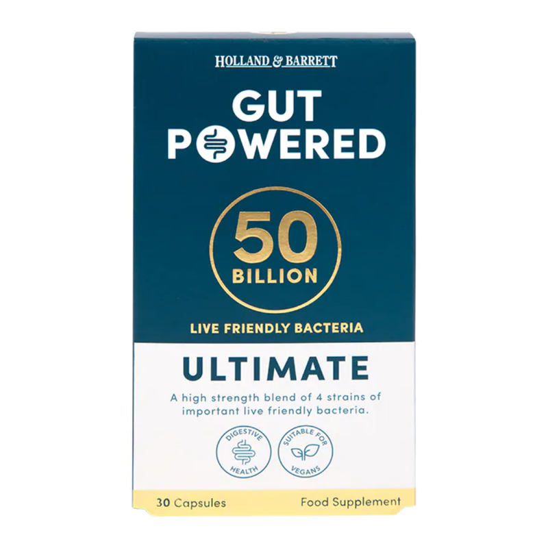 Holland & Barrett Gut Powered Ultimate 50-Billion 30 Capsules | London Grocery