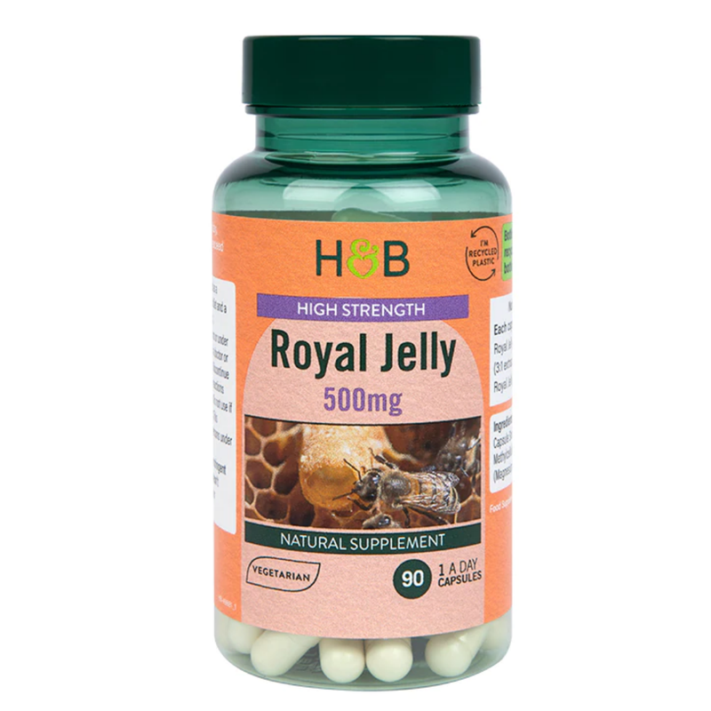 Holland & Barrett High Strength Royal Jelly 500mg 90 Capsules | London Grocery